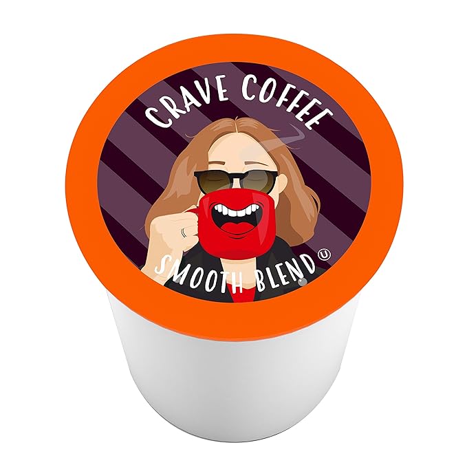 Crave Beverages Smooth Blend - Colombian Medium Roast Coffee Pods for Keurig K Cup Brewers 100 Count