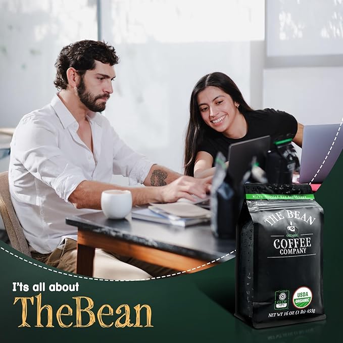 The Bean Organic Coffee Company South America Medium Roast Whole Bean Coffee 5-Pound Bag