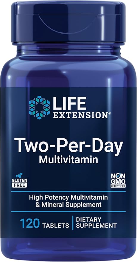 Life Extension Hair Skin &amp Nails Collagen Plus Formula with Multi-Vitamin &amp Mineral Supplement - 120 Count &amp 120 Tablets
