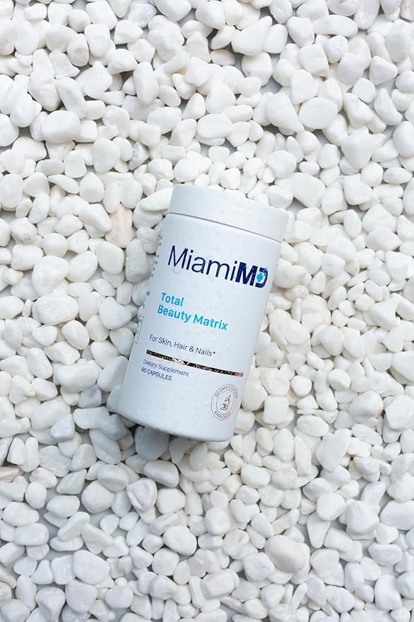 MiamiMD Total Beauty Matrix Collagen Supplements for Women - Collagen Capsules with Vitamin C for Hair Skin and Nails - Cruelty Free - (60 Capsules) - 3 Pack