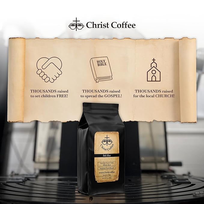 Christ Coffee Bali Blue Whole Bean – Premium Medium Roast Coffee Smooth and Rich Flavor | Perfect for Daily Brew Freshly Roasted for Optimal Taste 16 oz Bag
