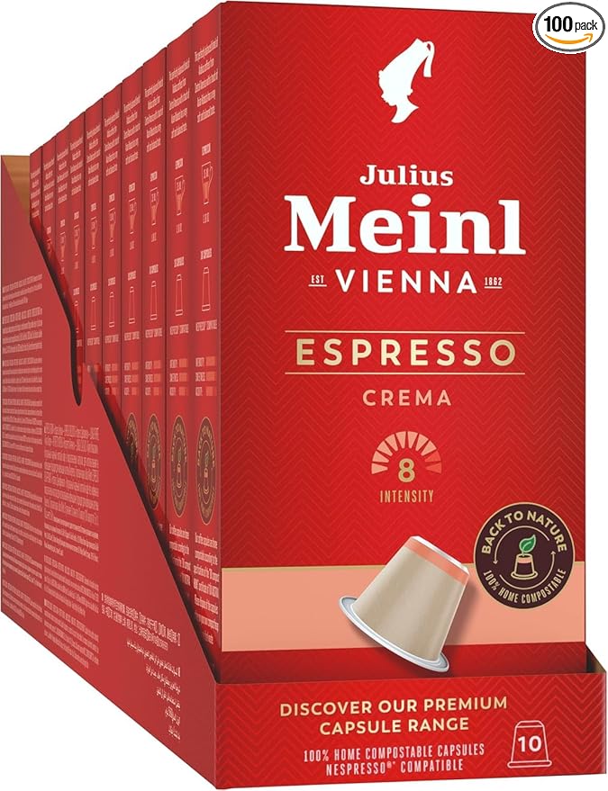 Julius Meinl: Espresso Crema 100% biodegradable 100 Capsules