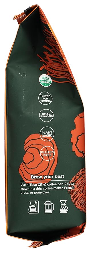 Four Sigmatic Organic Focus Dark Roast Ground Coffee 20 Ounce