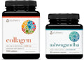 Youtheory Advanced Collagen 6000mg + Vitamin C (290 Tabs) Ashwagandha 1000mg (60 Veg Caps) – Hair Skin Nails Stress &amp Cortisol Support – Women &amp Men Supplements
