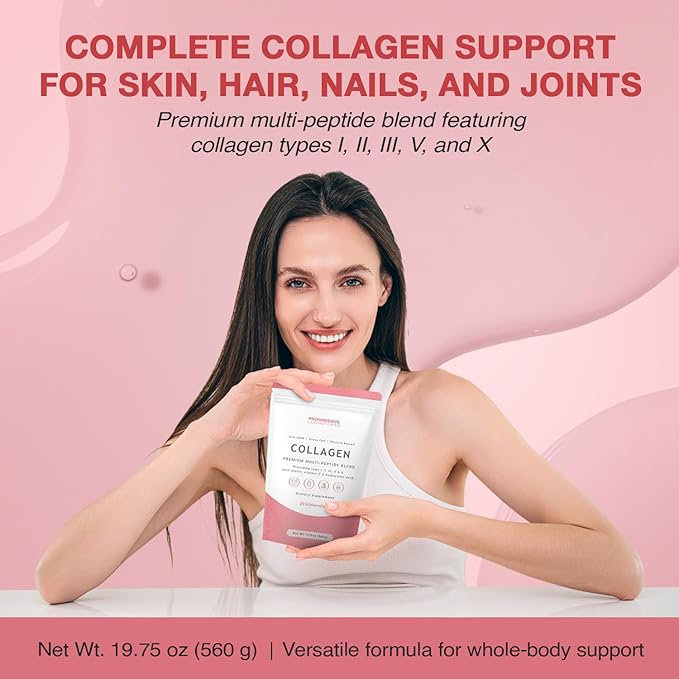 Multi-Type Collagen Powder (Watermelon) – Types I II III V &amp X for Skin Hair Nail &amp Joint Support – Multi Collagen Supplement With Biotin Vitamin C &amp Hyaluronic Acid – Grass-Fed Non