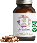 Pure Synergy Radiant Mood | Natural Mood and Sleep Supplement with Organic Saffron | with Saffron Lemon Balm and Magnolia Bark | for Sleep and Stress Support (60 Capsules)