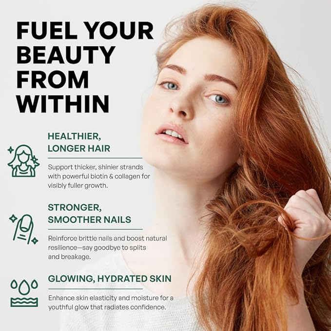 Beauty &amp Wellness Bundle: Biotin Collagen + Apple Cider Vinegar Gummies | Natural Support for Hair Skin Nails &amp Digestion | Sugar-Free Vegan Non-GMO (120 Count)