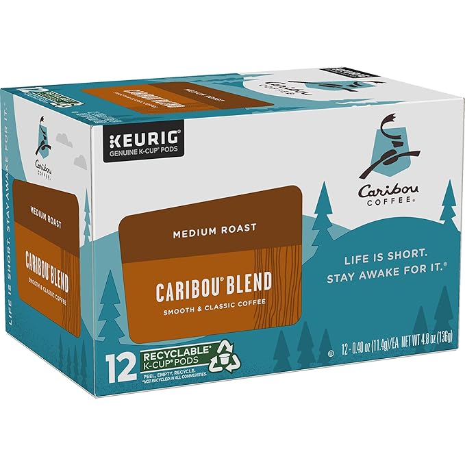 Caribou Coffee Caribou Blend Keurig Single-Serve K-Cup Pod Medium Roast Coffee 72 Count