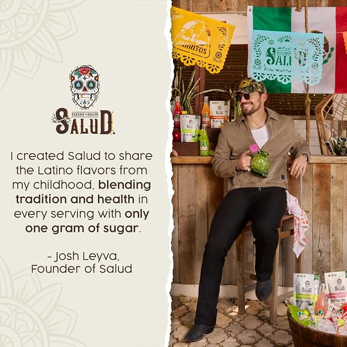 Salud x Jarritos 2-in-1 Hydration Packets + Immunity Electrolytes Powder Mandarin - Agua Fresca Drink Mix Elderberry Dairy &amp Soy Free Non-GMO Gluten Free Vegan 1g Sugar (15 Servings)