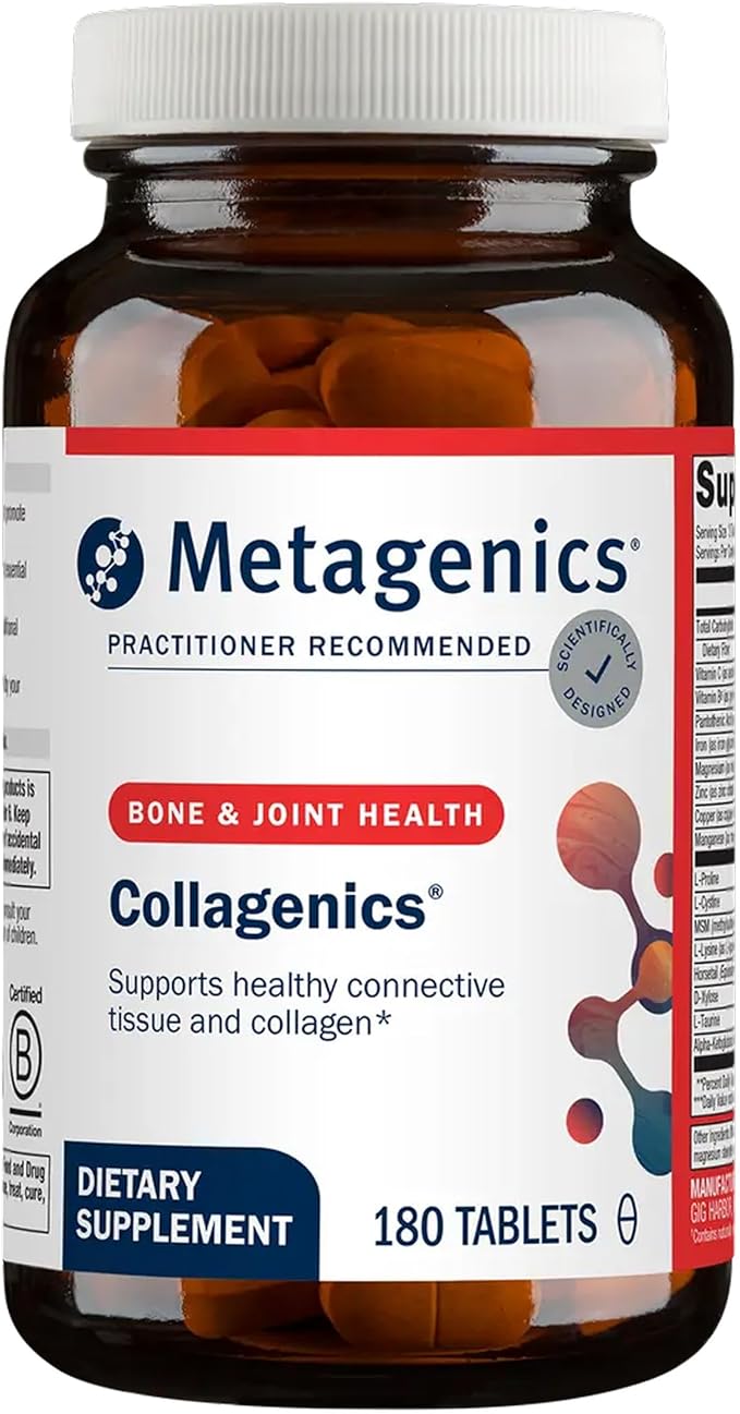 Metagenics Collagenics - Collagen‑Building Nutrients for Joint Skin &amp Connective Tissue Support* - with L‑Proline L‑Lysine Vitamin C Manganese &amp Zinc* - Non‑GMO Gluten‑Free