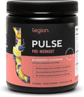 LEGION Pulse Pre Workout - All Natural Nitric Oxide Preworkout Drink to Boost Energy Creatine Free Naturally Sweetened Beta Alanine Citrulline Alpha GPC (Blueberry Lemonade)