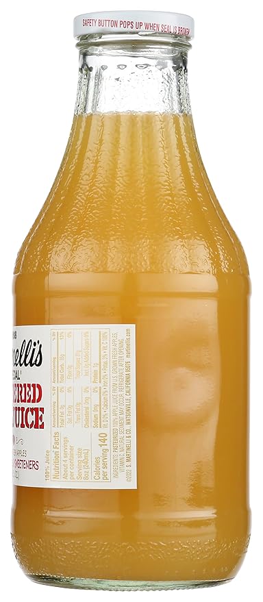Martinelli's Gold Medal Unfiltered Apple Juice Kosher 33.8 Fluid Ounce (Pack of 6)