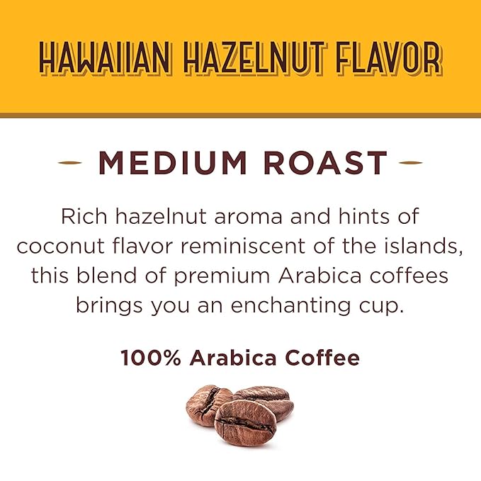 Don Francisco's Hawaiian Hazelnut &amp Vanilla Nut Medium Roast Flavored Ground Coffee 6 Pack Cans