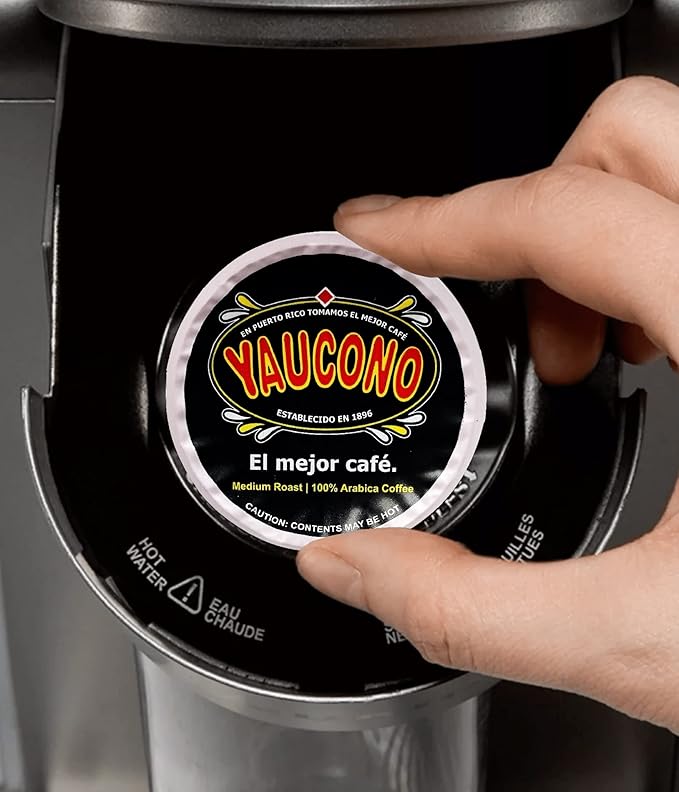 Yaucono Ground Medium Roast Arabica Coffee Single-Serve Pods 72 Count Compatible with Keurig K Cup Brewers