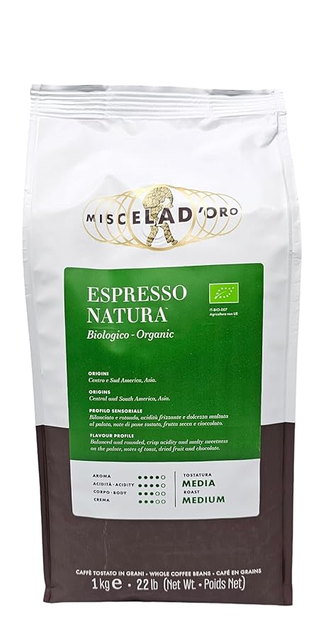 Miscela D'Oro Natura - Organic Fairtrade Espresso Beans 2.2 lbs