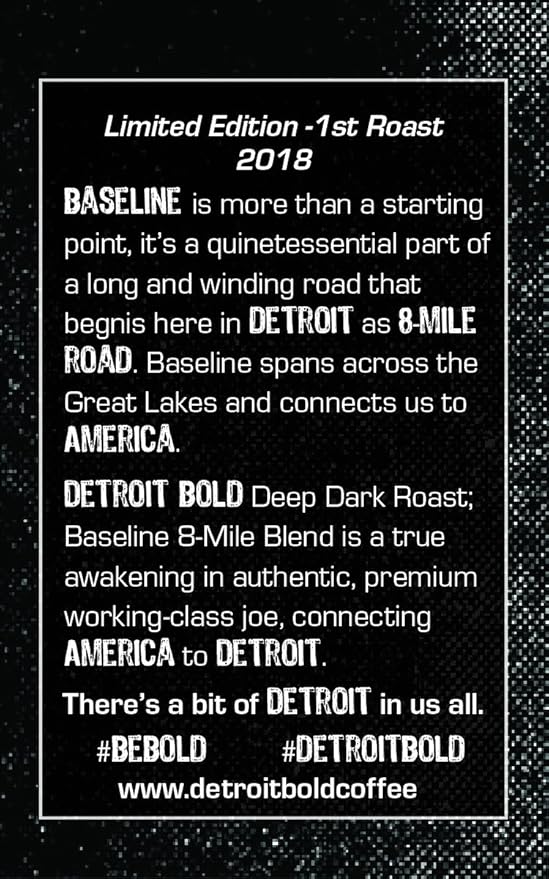 America's. Boldest. Coffee. Dark Roast - Whole Bean - 16 Ounce Bag - 100% Arabica - Detroit Bold Coffee Baseline Blend