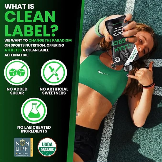Clean Label Organic Fruit Smoothie Sports Pouches - Healthy Nutrition Drinks Gluten Free Caffeine Free Vegan Kosher Convenient Snacks - Apple Pear Cinnamon &amp Flaxseed Smoothie - 8 Pack