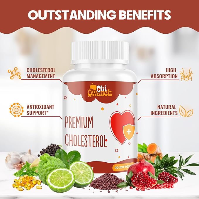 Cholesterol Supplements with Plant Sterols Niacin Red Yeast Rice Citrus Bergamot Garlic Cholesterol Supplement Support Normal Cholesterol Levels 180 Softgels