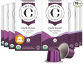 Cru Kafe Dark Roast USDA Organic Espresso Coffee Capsules (100 Pods) Fairtrade Coffee Pods Compatible with Nespresso Original Line and Pixie Machines