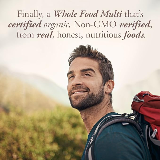 Garden of Life Once Daily Whole Food Multivitamin for Men Organic Mens Vitamins &amp Minerals Vitamin C Zinc Vegan for Health &amp Well-Being 30 Tablets