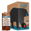 Wandering Bear Organic Vanilla Coffee Cold Brew On Tap Iced Coffee Drink -Extra Strong Smooth No Sugar Added Shelf-Stable Ready to Drink Gluten Free &amp Vegan Decaf -16 Servings of 6fl.oz -96f