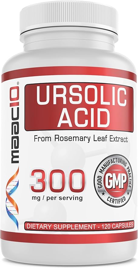 MAAC10 Ursolic Acid 300mg - Sourced from Rosemary Extract AMPK &amp Sirtuin Activator - Third-Party Lab Tested