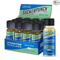 Suckerpunch Electrolyte Pickle Juice Shot Leg and Muscle Cramp Relief Sports Drink Low Calorie Gluten Free Post Workout Hydration Potassium Keto Friendly Non GMO Spicy Dill 2oz 12ct