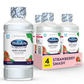 Pedialyte Electrolyte Water With Zero Sugar | Hydration With Key Electrolytes | Hydration Low in Calories | Strawberry Smash 1 Liter Pack of 4