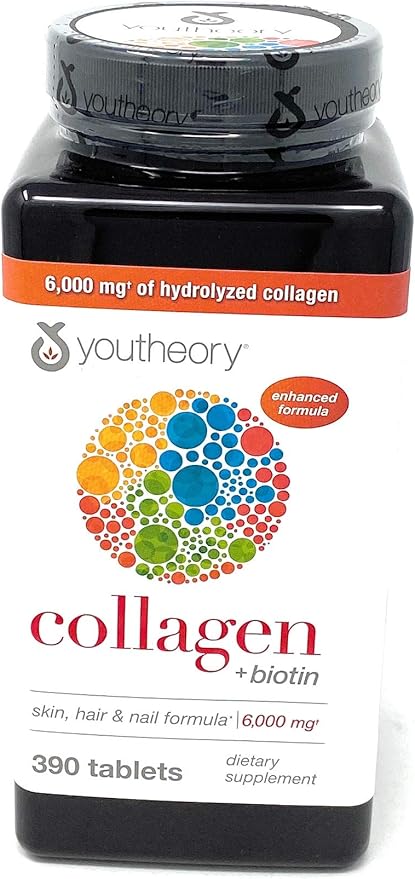 youtheory Collagen Plus Biotin 390 Tablets (5 Pack)