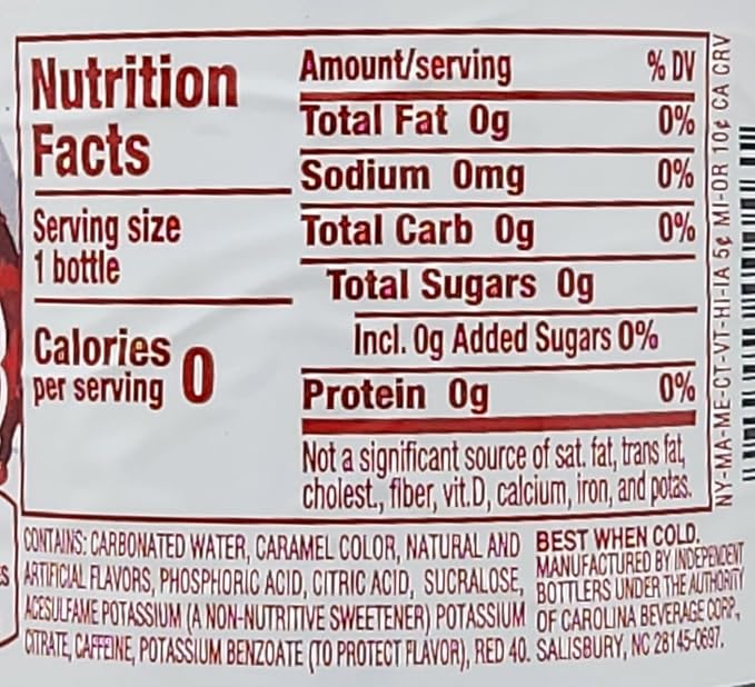 6 Pack of Zero Sugar Soda Pop Soft Drink Cheer Wine 16.9oz Bottles Plastic