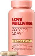 Love Wellness Good to Glow | Collagen Supplement with Biotin Vitamin C E Ashwagandha &amp Zinc | Promotes Smooth Glowing &amp Clear Skin | Enhances Smoothness &amp Promotes Healthy Skin | 60 Co