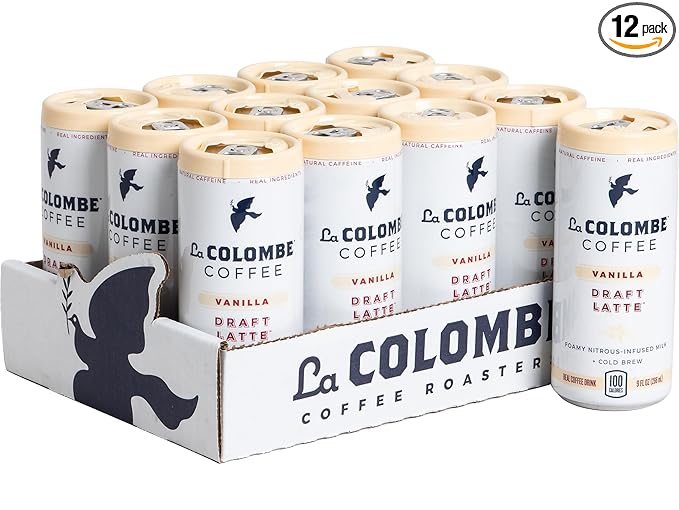 La Colombe Vanilla Draft Latte - 9 Fl. Oz. 12 Pack - 100% Arabica Single-Origin Coffee with Lactose-Free Foamy Milk Premium Coffee On the Go 115mg Natural Caffeine