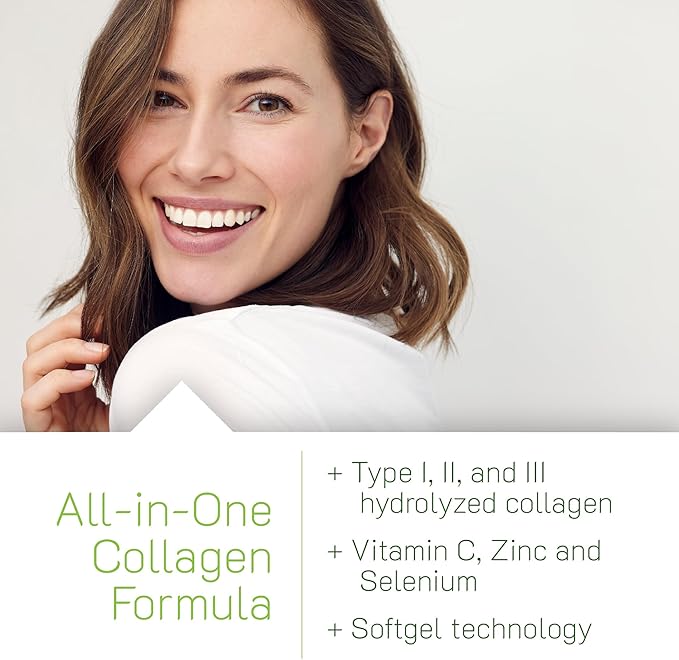 Irwin Naturals Collagen Peptides + Astaxanthin Type I II &amp III 60 Liquid Soft-Gels