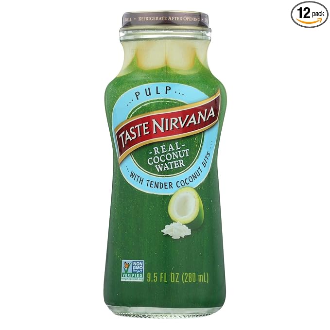 Taste Nirvana Taste Nirvana Coconut Water with Pulp - Case of 12-9.5 Fl oz.