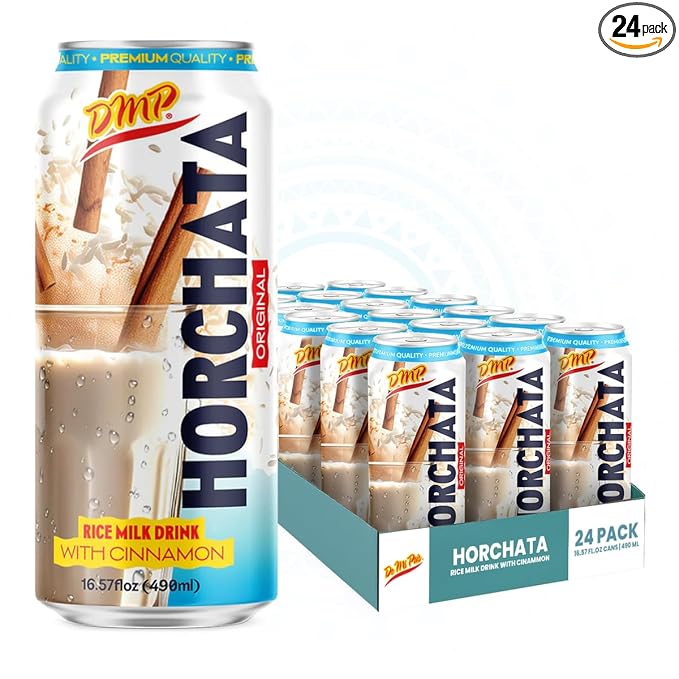 De Mi Pais Horchata Rice Milk Drink with Real Cinnamon Pieces Made with Real Ingredients for a Creamy Authentic Taste Shake Well for a Refreshing Beverage Perfect for Groceries 16.57 Fl Oz 24-Pa