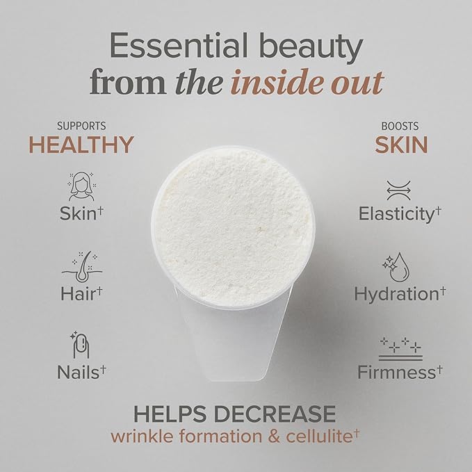 Essential Nutrition Collagen Skin - Hydrolyzed Collagen Peptides with Biotin Hyaluronic Acid Silicon &amp Vitamin C - Hair Skin &amp Nails - Neutral Flavor - 11.9 oz (30 Servings)