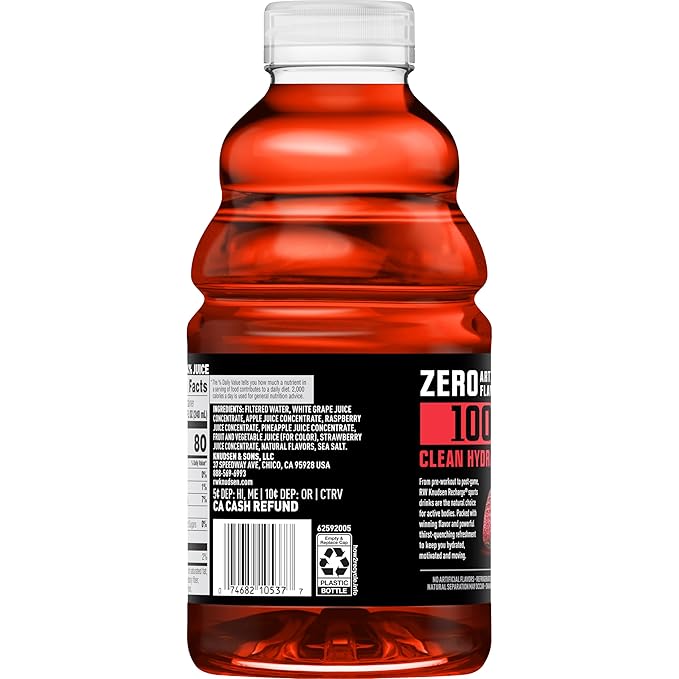 R.W. Knudsen Recharge Mixed Berry Sports Drink with Electrolytes 32 fl oz (Pack of 6)
