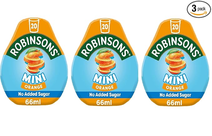 Robinsons Mini Orange - No Added Sugar - Low Calorie 66ml (3 Count)