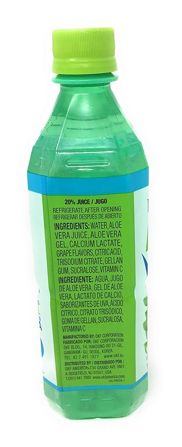 OKF Aloe Vera Drink in 16.9 Ounce Bottles (Sugar Free 6 Pack)