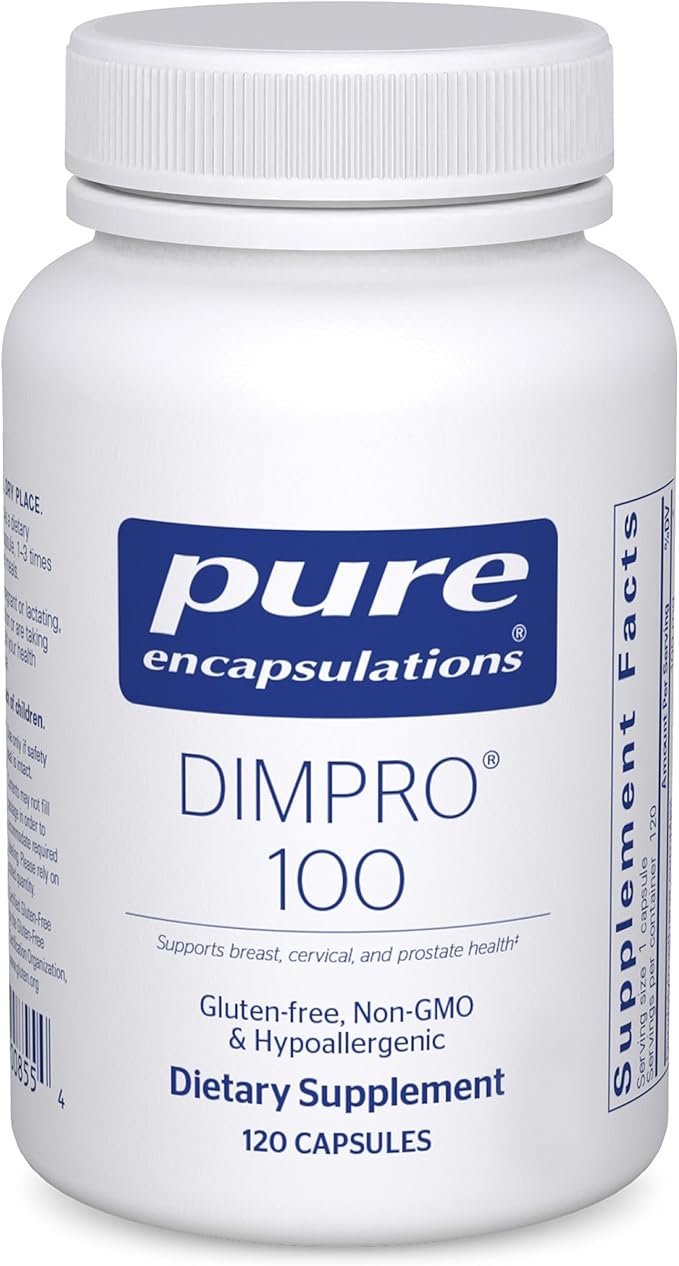 Pure Encapsulations DIMPRO 100 - Diindolylmethane Supplement - for Breast Cervical &amp Prostate Health - Gluten Free &amp Vegan - 120 Capsules