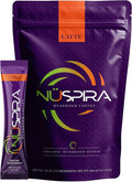NüSpira - Latte Mushroom Coffee - Premium Blend of 6 Adaptogen Mushrooms for Vitality Brain Clarity Gut Health &amp Immune Support - 24 Pack