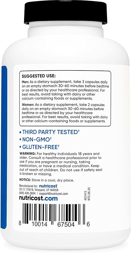 Nutricost ZMA 180 Capsules (2 Bottles)