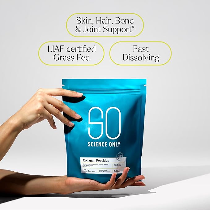 Certified Grass-Fed Collagen Peptides. LIAF Certified. 40 Servings.