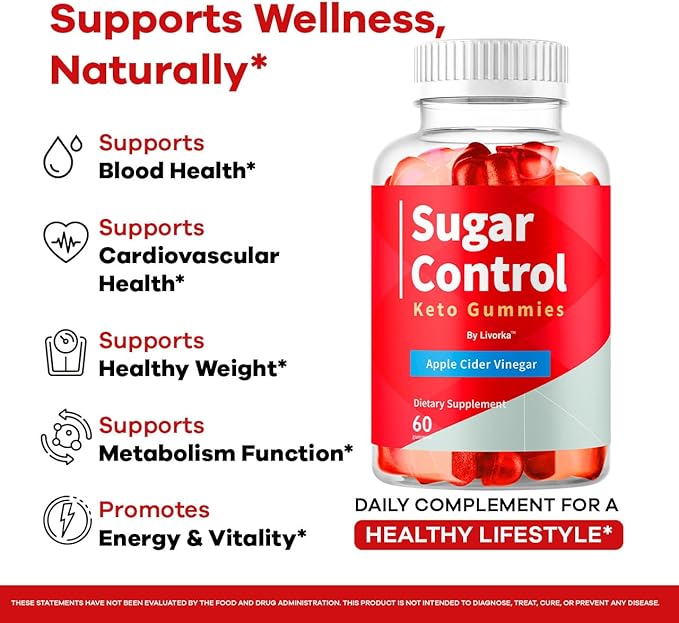 (5 Pack) SugarControl Keto Gummies - Official SugarControl Advanced Apple Cider Vinegar Gummys All Natural Supplement Support 300 Gummies for 5 Months