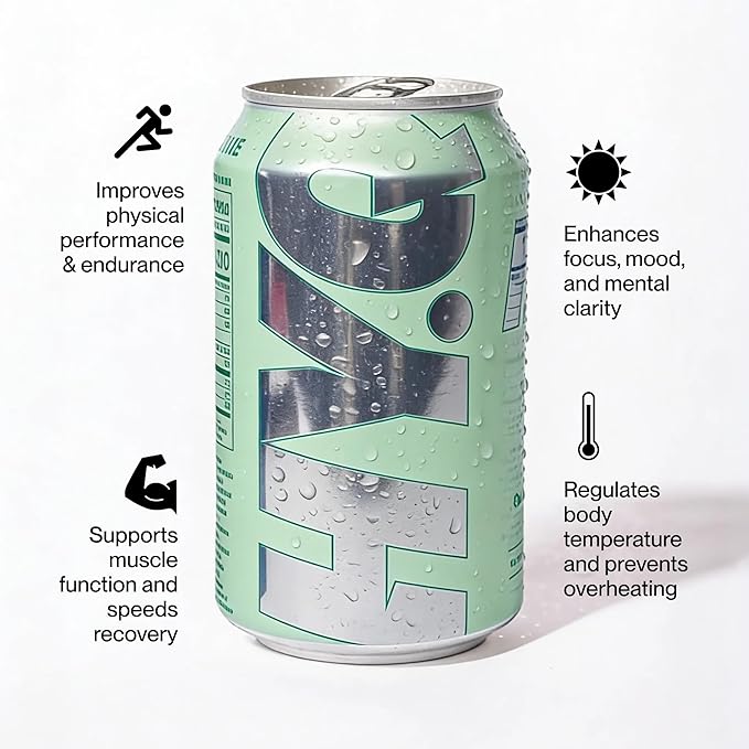HY.Q Hydration Drink Lemon Lime 12 fl oz (12-Pack) Canned Sports Drink Quality Ingredients for Hydration Sweat Replacement Electrolytes Non-Carbonated Flavored Electrolyte Beverage