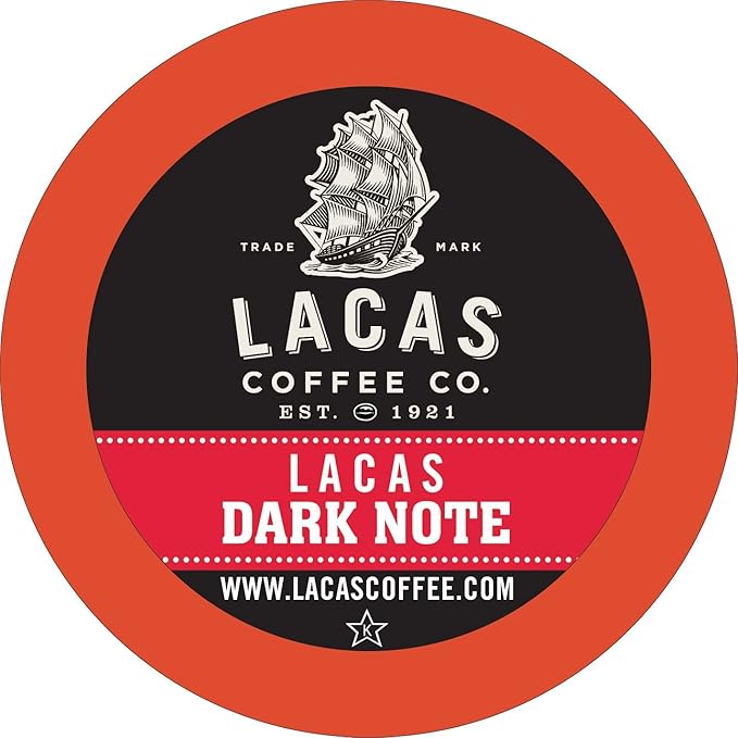 Lacas Coffee Dark Note Single Serve Cups Compatible with Keurig K-Cup Brewers 24 Count