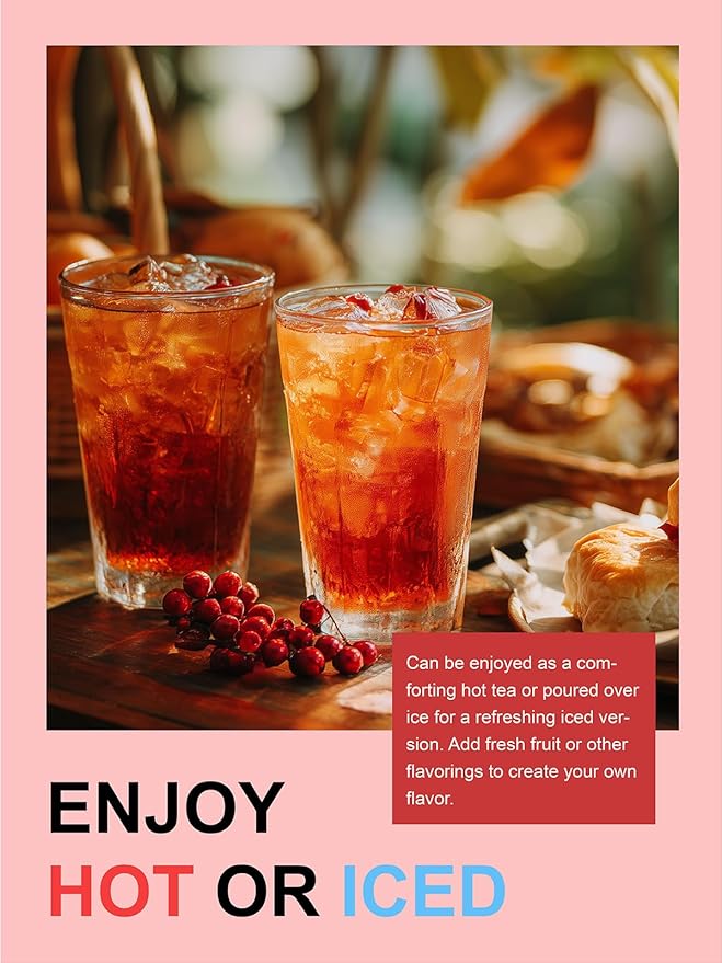 TeeLux Black Tea Loose Leaf Premium Yunnan Black Tea Floral Aroma Smooth &amp Full-bodied Taste Hot &amp Iced Tea 16oz