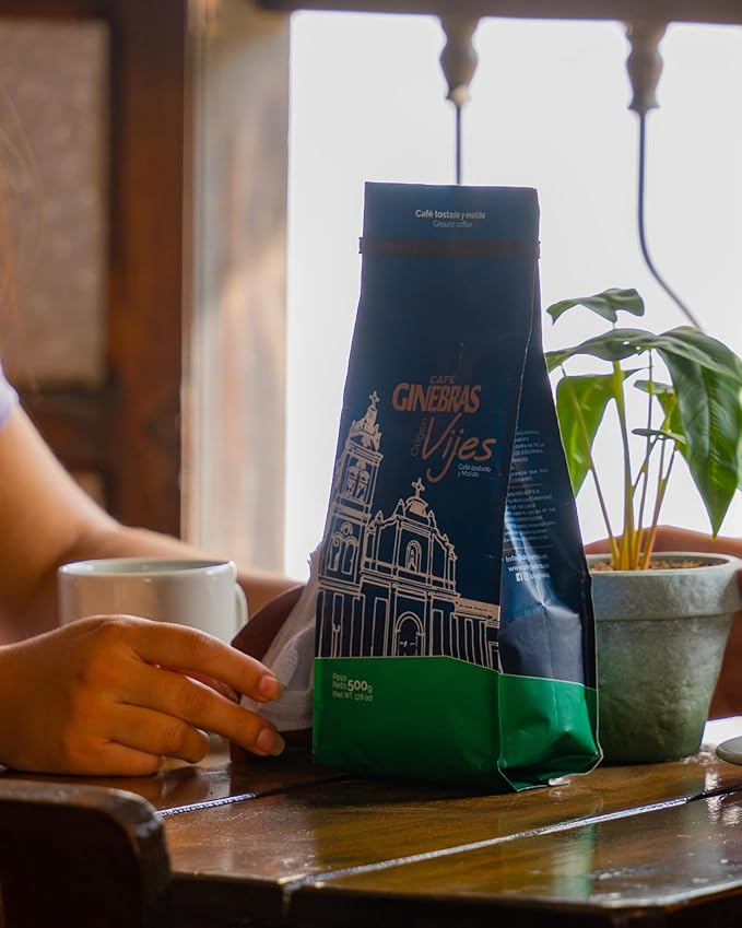 Cafe Ginebras Origen Vijes Premium Colombiano Cafexcoop Coffarmers Colombia | 100% Colombian Origin Coffee Medium Roast (Whole Bean 17.6oz-500gr)