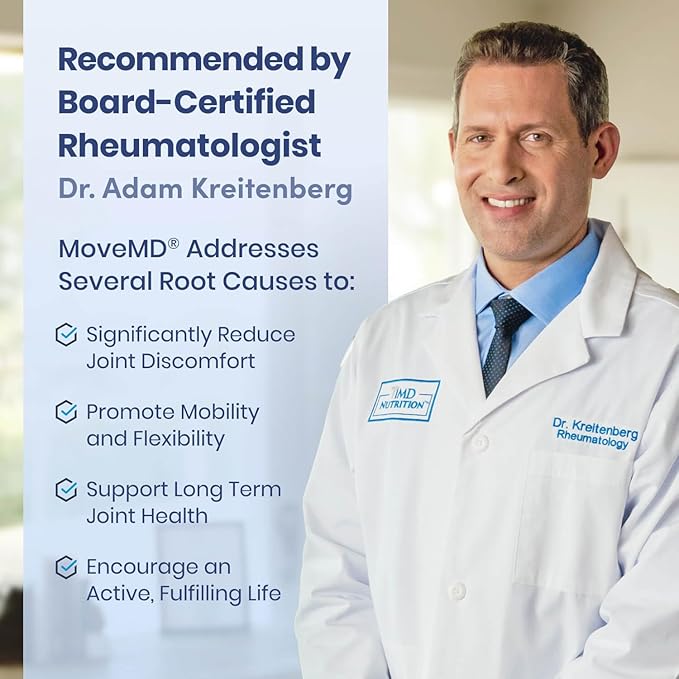 1MD Nutrition MoveMD - Health Supplement for Joint Discomfort &amp Support - Our Collagen Pills are Skillfully Formulated for Women &amp Men w/Hyaluronic Acid &amp Astaxanthin