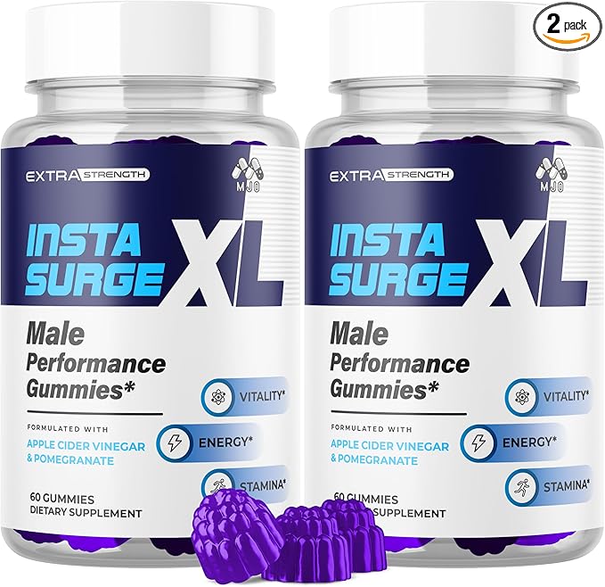 (2 Pack) Insta Surge XL Gummies Official InstaSurge XL Gummys with All Natural Ingredients Insta SurgeXL Advanced Formula Health Supplement Max Strength Active Lifestyle Multivitamin (120 Gummies)